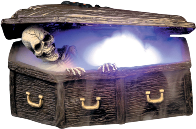 Spooky Skeleton Coffin PNG image