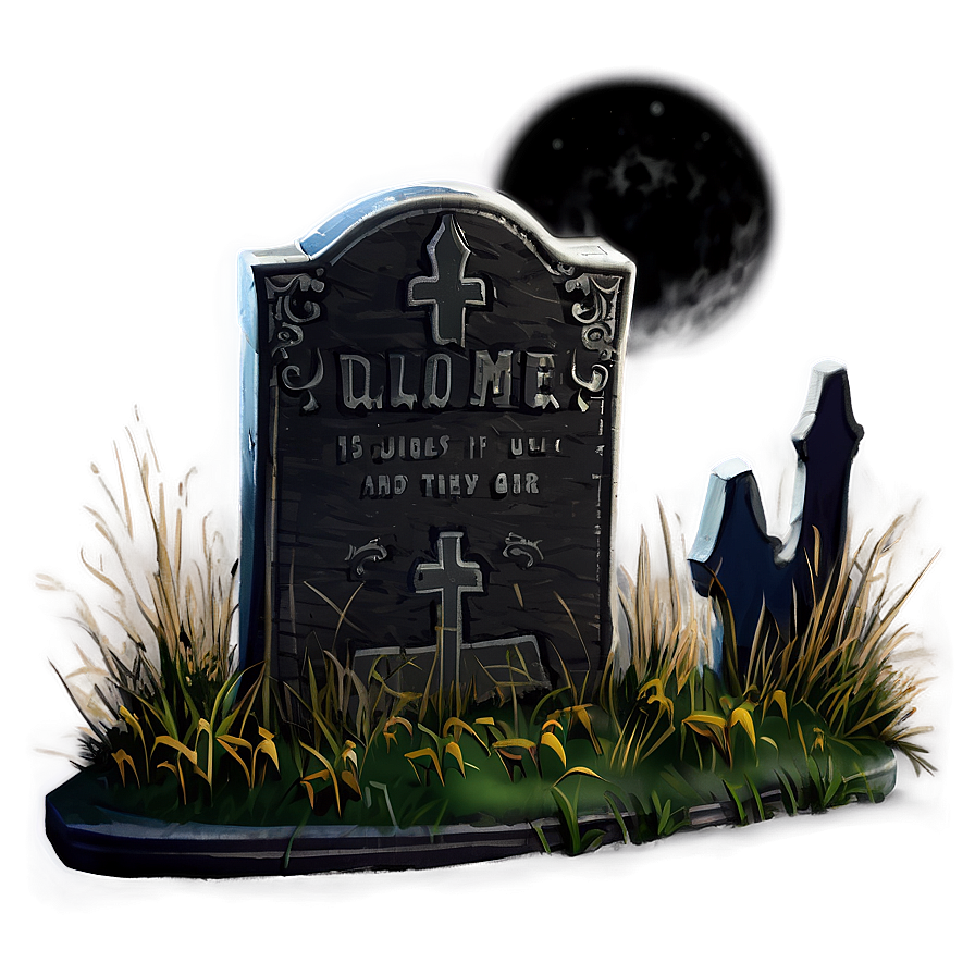 Spooky Tombstone Png 05252024 PNG image