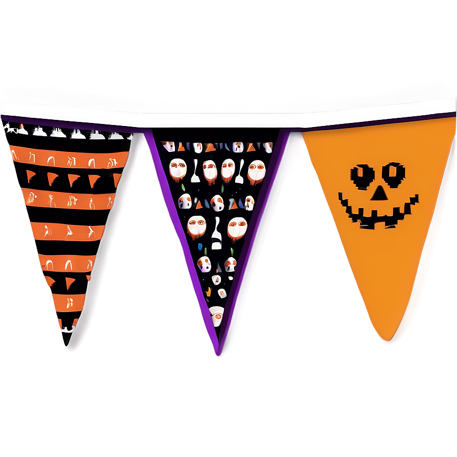 Spooky Triangle Banner For Halloween Png Urd PNG image