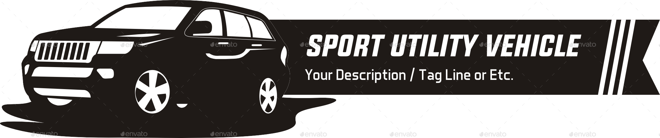 Sport Utility Vehicle Graphic Banner PNG image