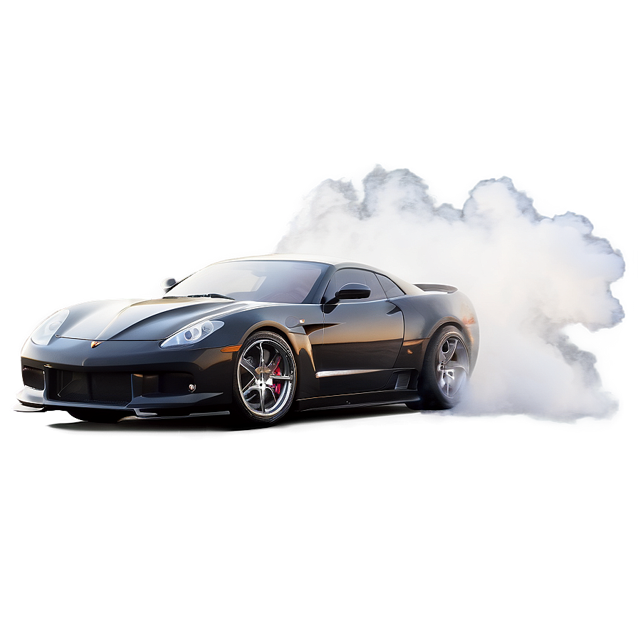 Sports Car Burnout Smoke Png 06132024 PNG image