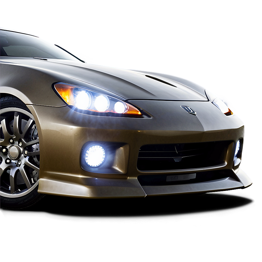 Sports Car Headlights Night Png 06272024 PNG image