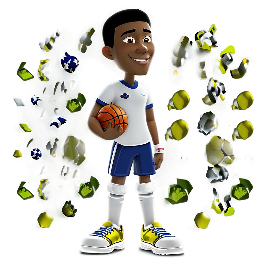 Sports Themed Cartoon Character Png Den35 PNG image