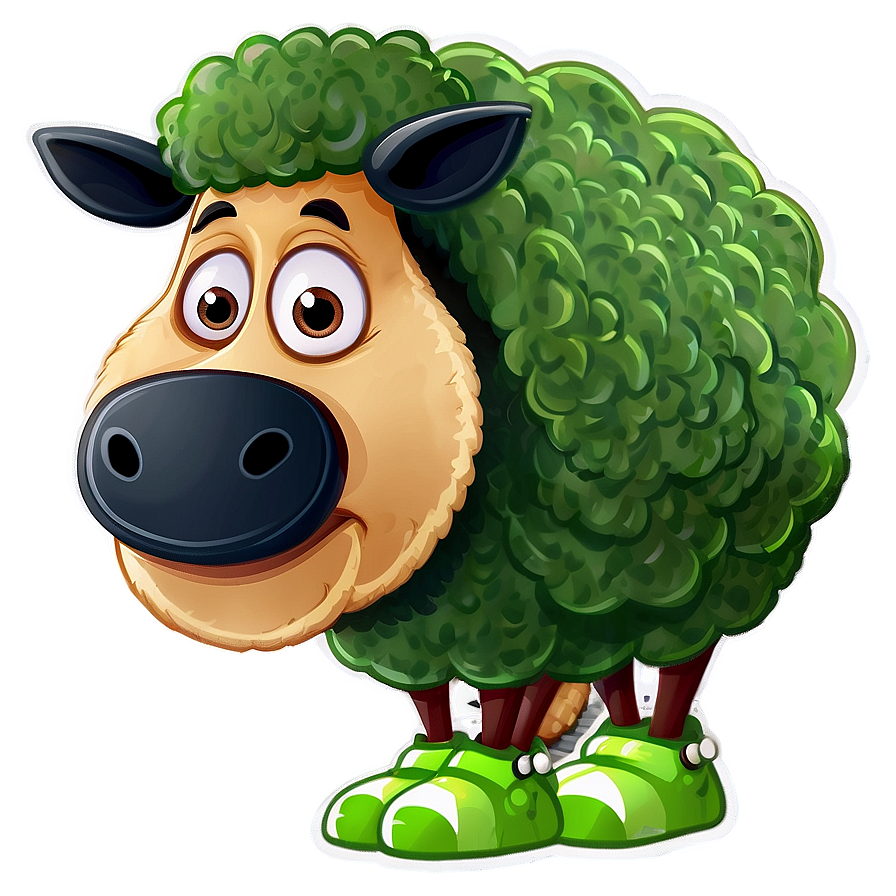 Sporty Cartoon Sheep Png 06272024 PNG image