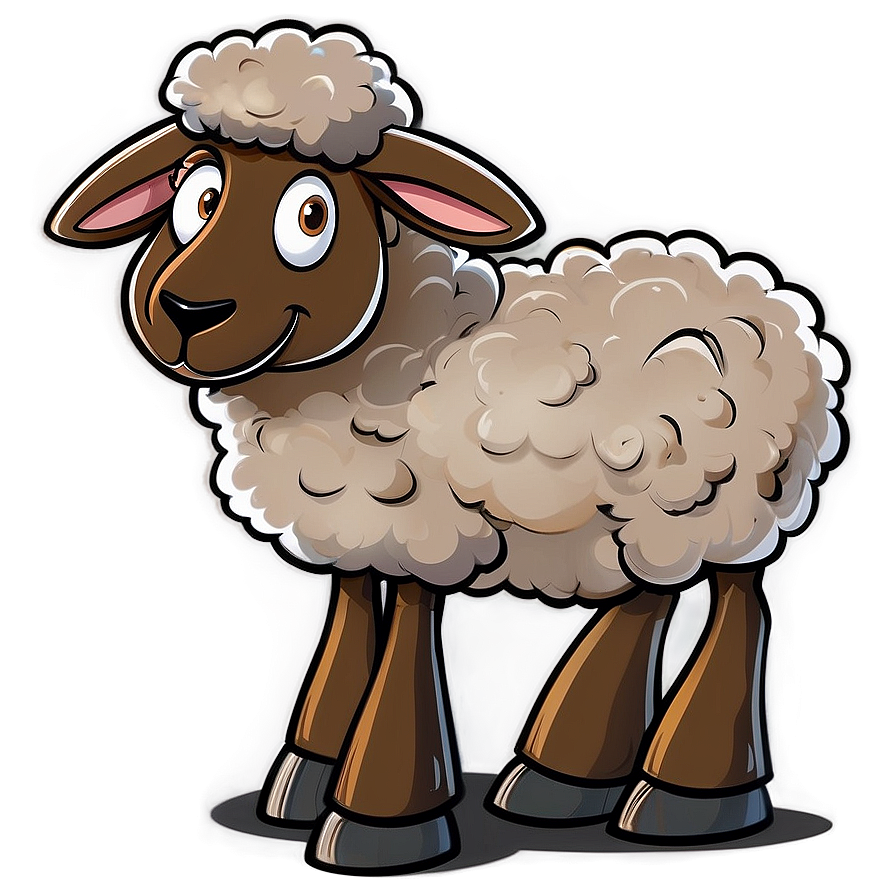 Sporty Cartoon Sheep Png Mst PNG image