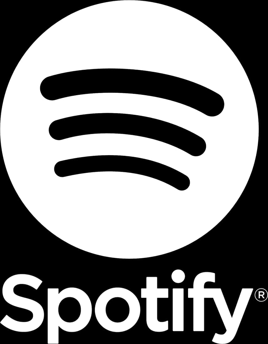 Spotify Logo Blackand White PNG image