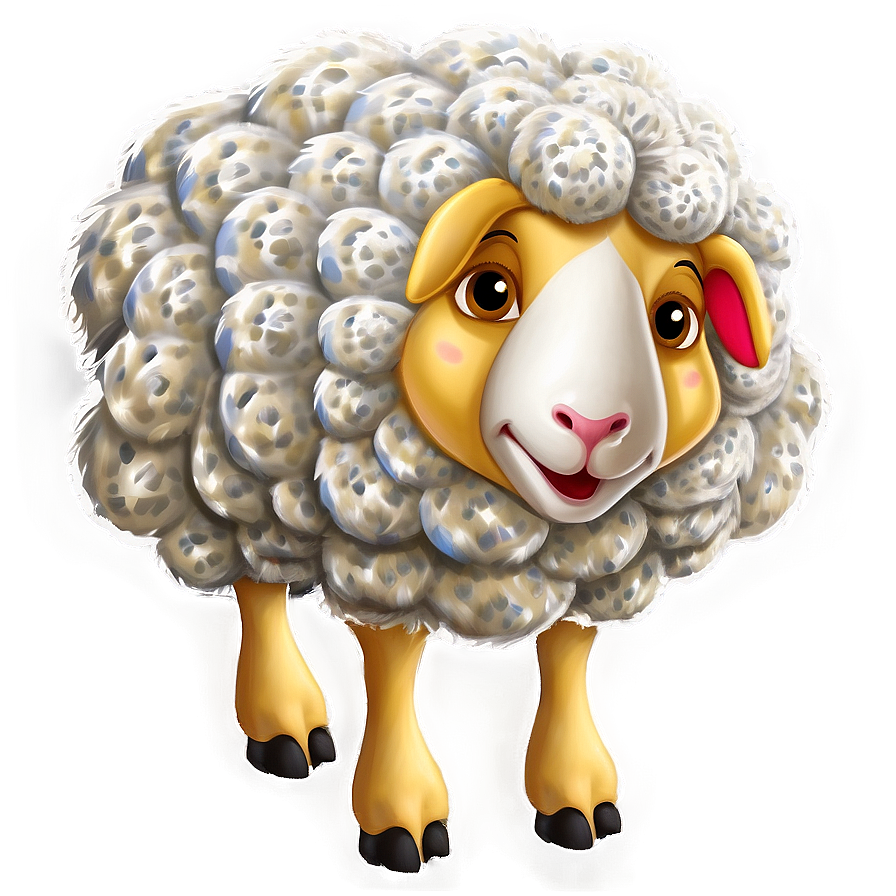 Spotted Cartoon Sheep Png 06272024 PNG image