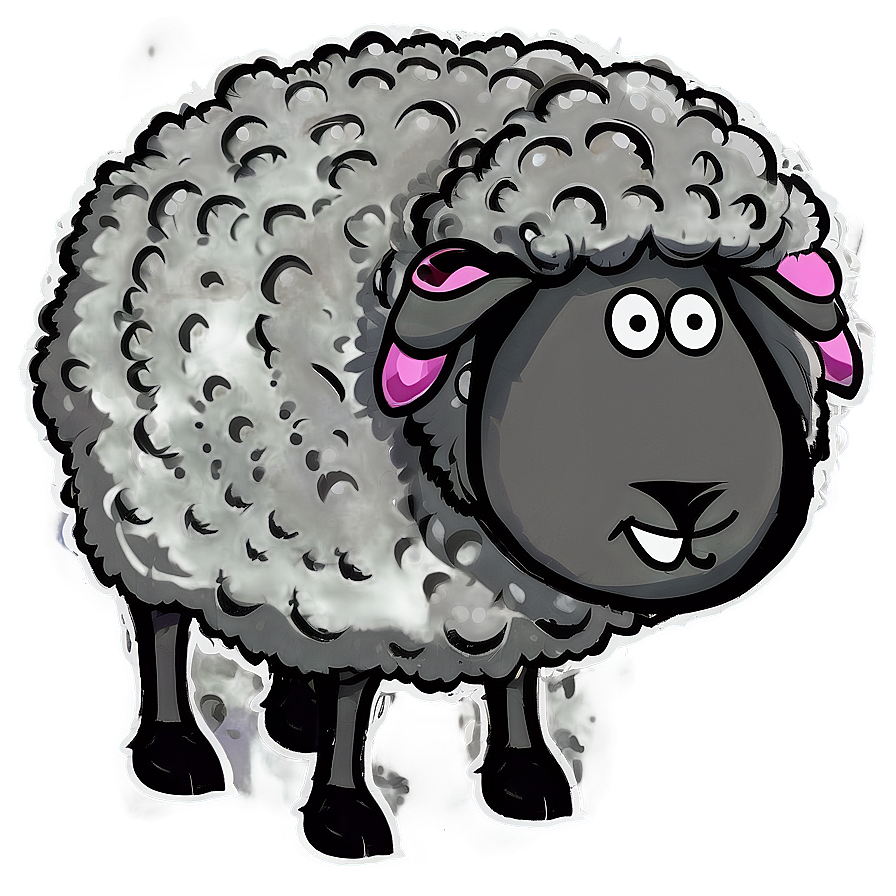 Spotted Cartoon Sheep Png 64 PNG image