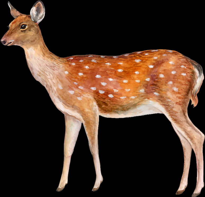 Spotted Deer Illustration PNG image