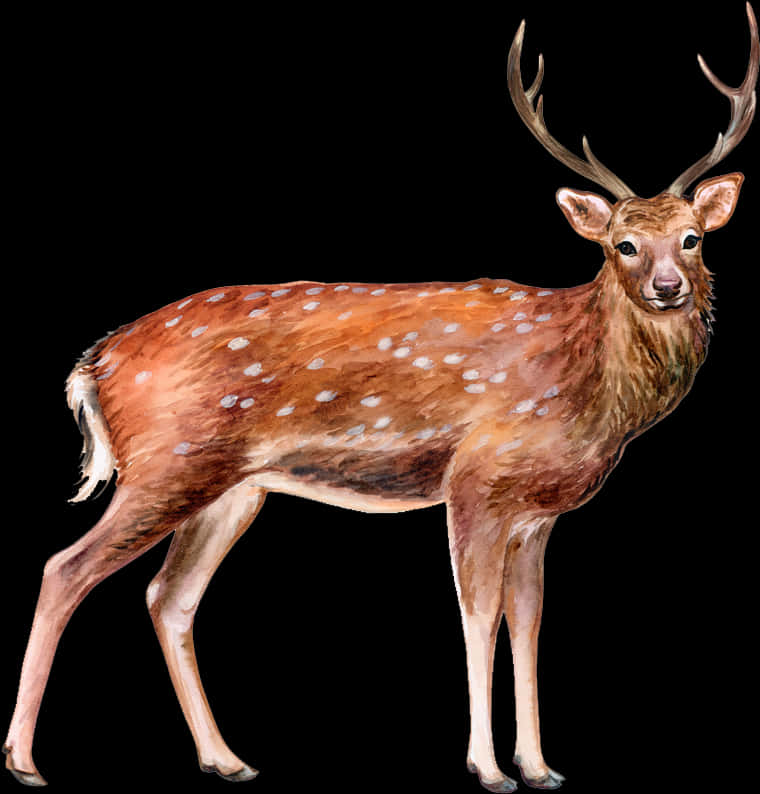 Spotted Deer Illustration PNG image