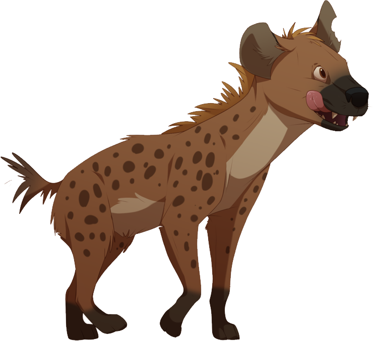 Spotted Hyena Illustration PNG image