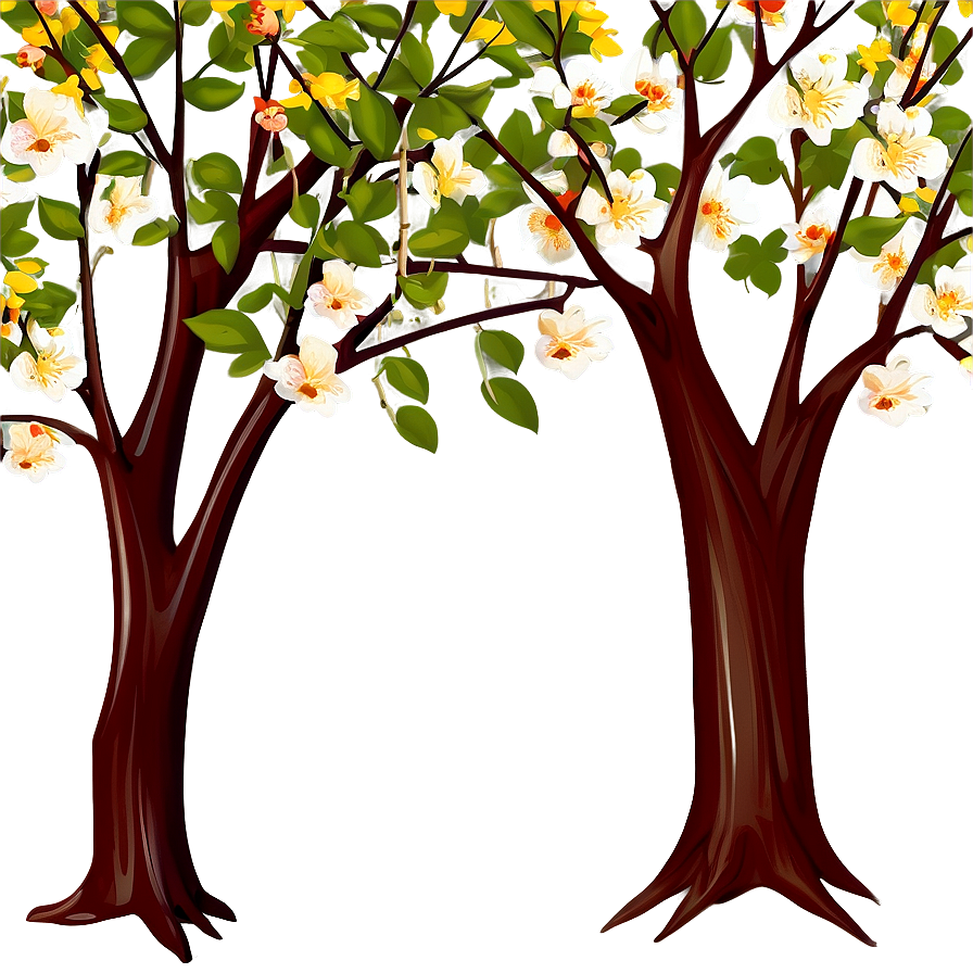 Spring Blossom Forest Clipart Png 93 PNG image