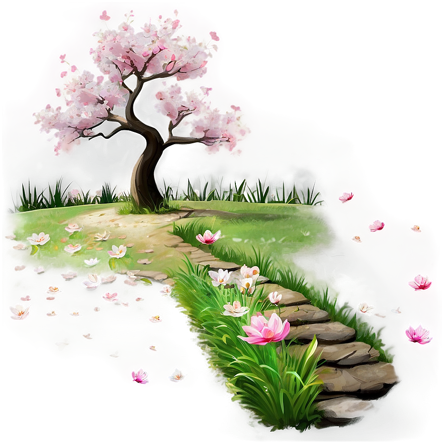 Spring Blossom Pathway Png Cup77 PNG image