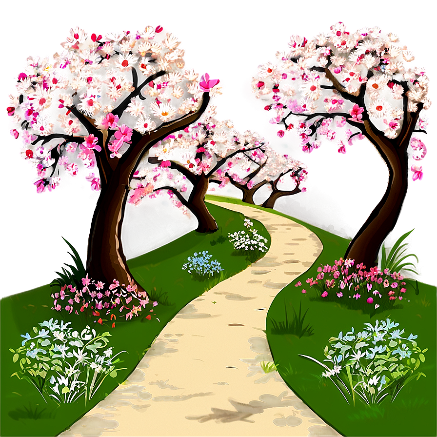 Spring Blossom Pathway Png Jyf4 PNG image