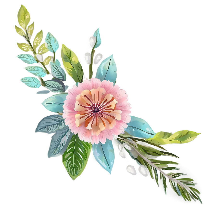 Spring Boho Flowers Png 47 PNG image