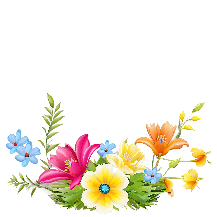 Spring Corner Flower Png 06272024 PNG image