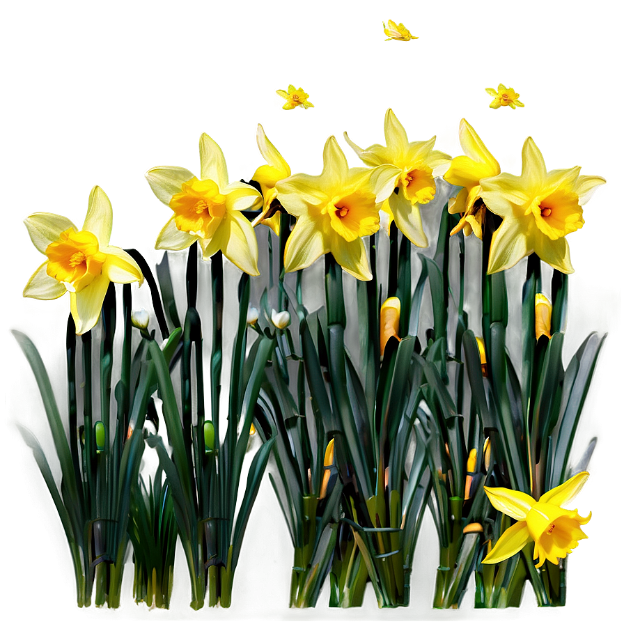 Spring Daffodils Field Png 31 PNG image