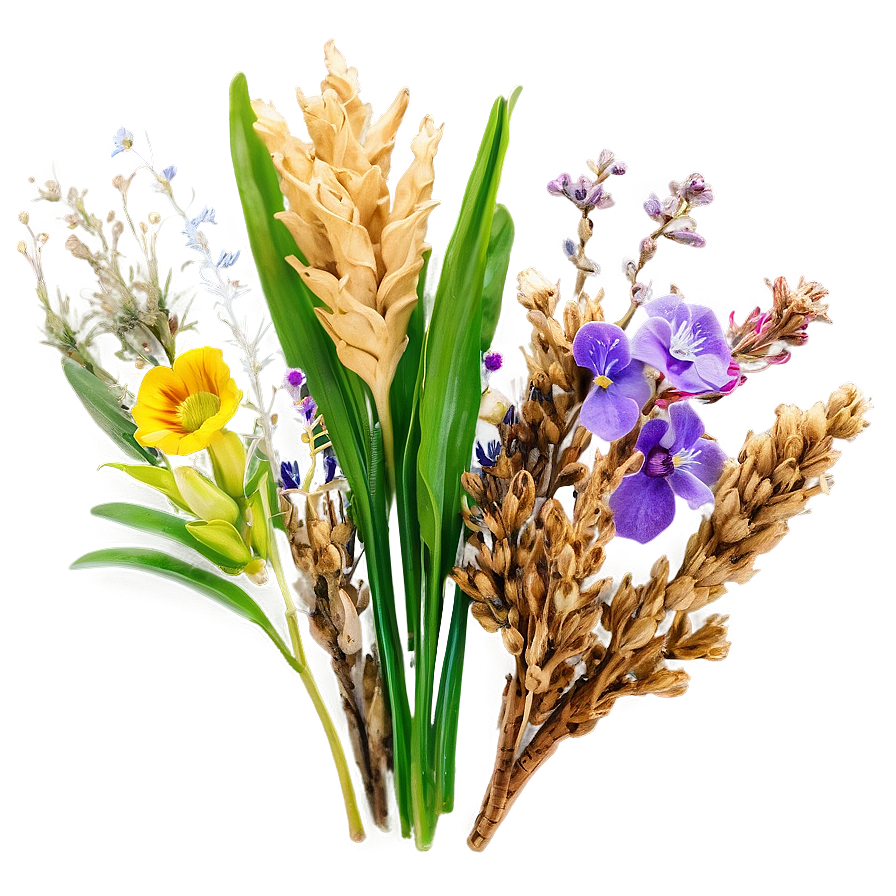 Spring Dried Flower Bouquets Png 21 PNG image