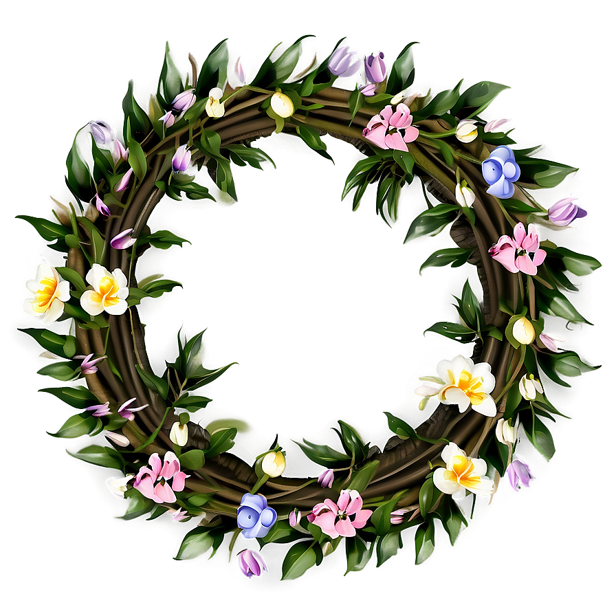 Spring Floral Wreath Png Sht PNG image