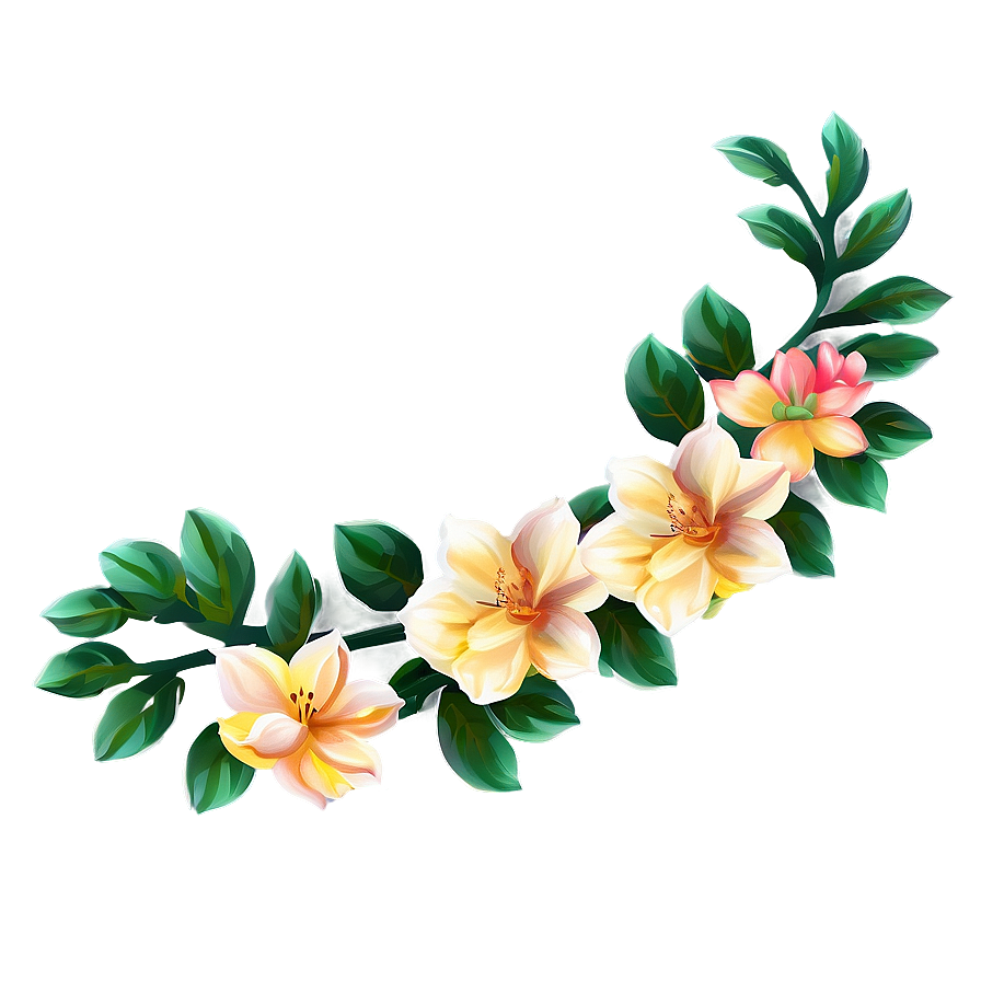 Spring Flower Border Png Hxj PNG image