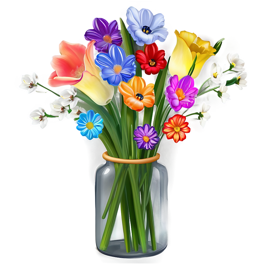 Spring Flower Bouquet Png Cnc PNG image