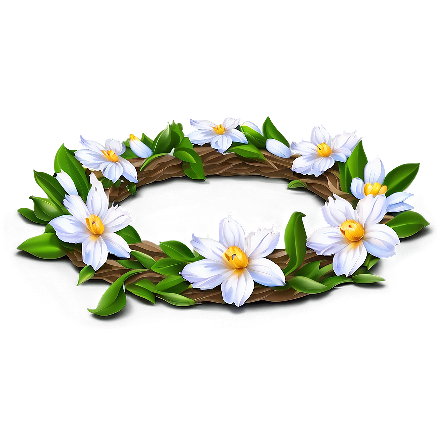 Spring Flower Wreath Png 05242024 PNG image