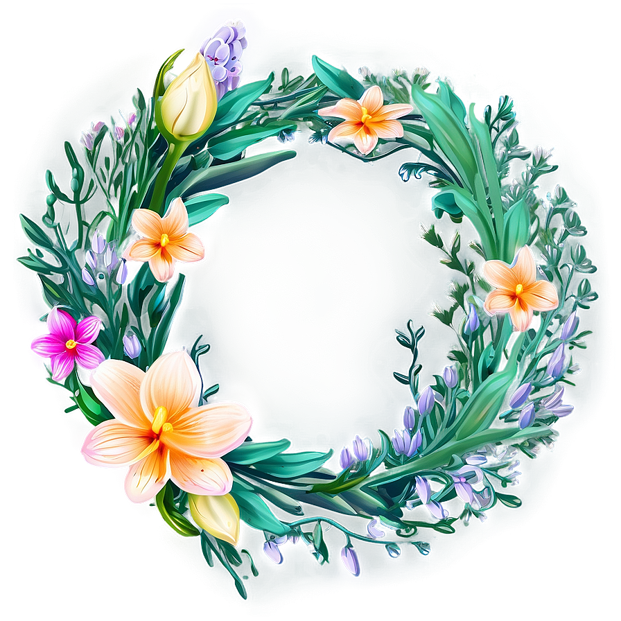 Spring Flower Wreath Png 13 PNG image