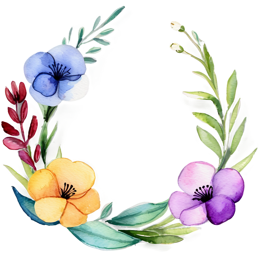 Spring Flowers Watercolor Png Sov PNG image