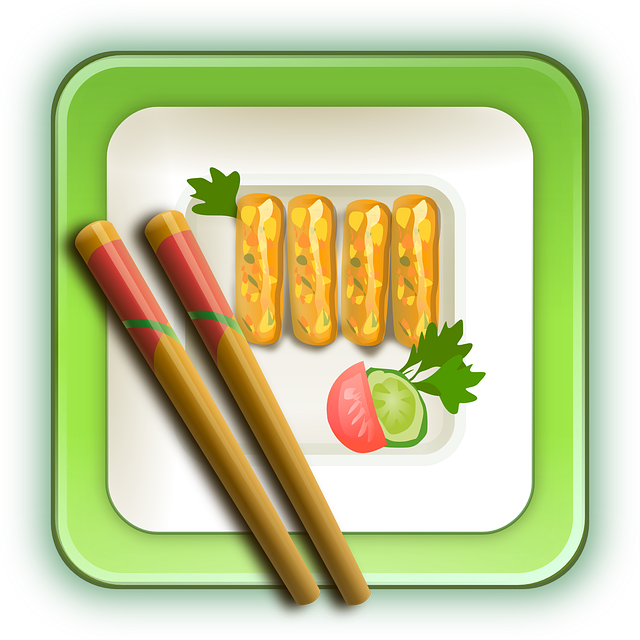 Spring Rolls Vector Illustration PNG image