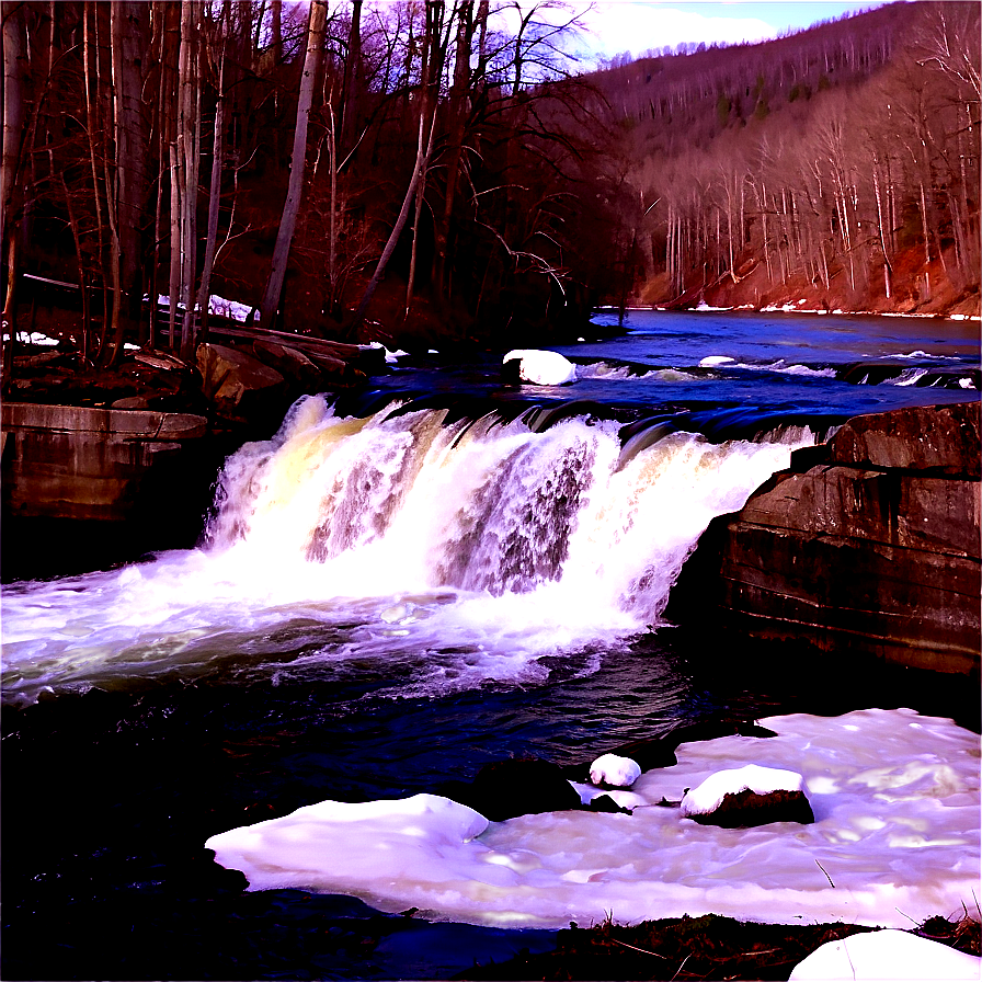 Spring Thaw And Dam Flow Png 06292024 PNG image