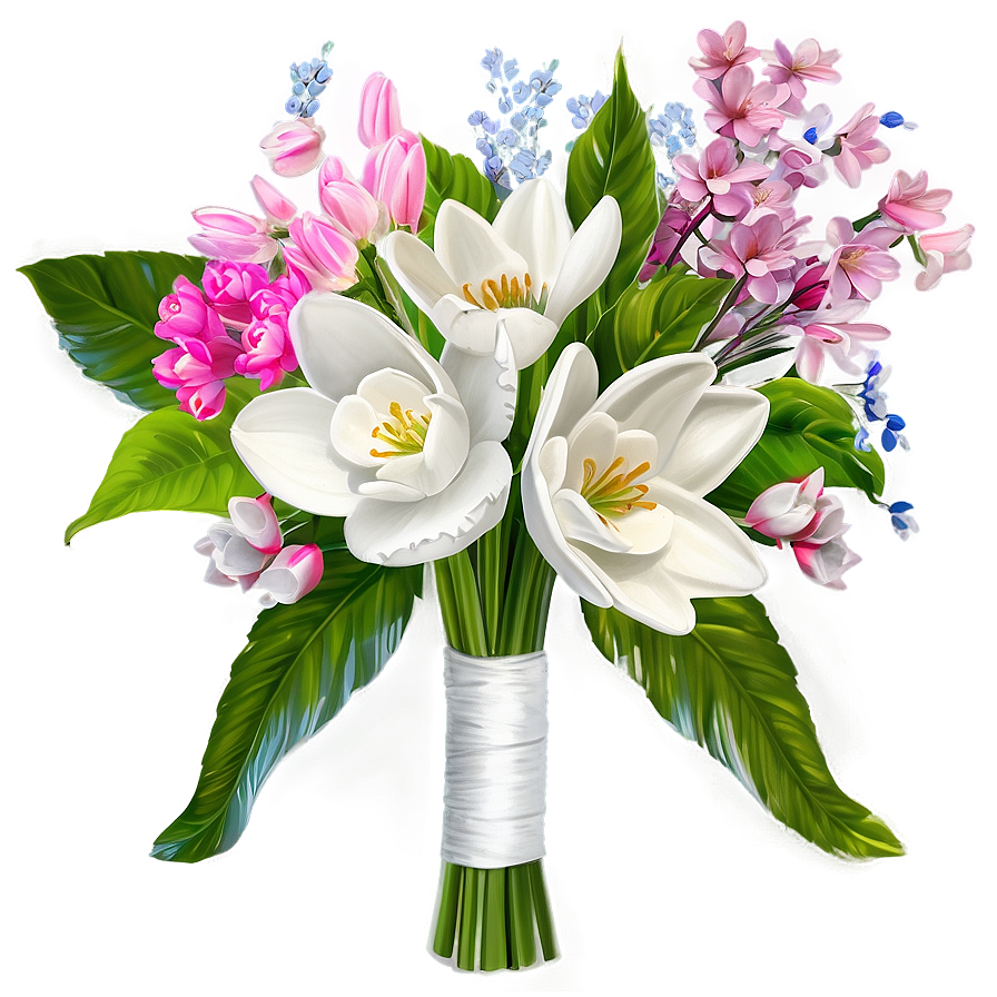 Spring Wedding Bouquet Png Nwv PNG image