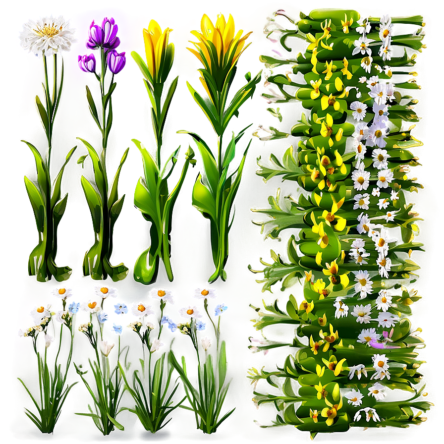 Spring Wildflowers Field Png Rei43 PNG image