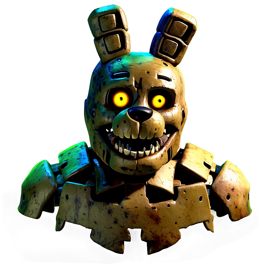 Springtrap Horror Expression Png 05252024 PNG image