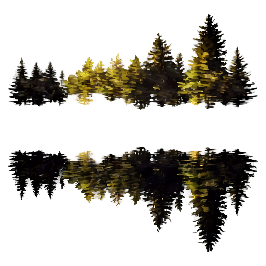 Spruce Tree Reflection In Lake Png 06132024 PNG image