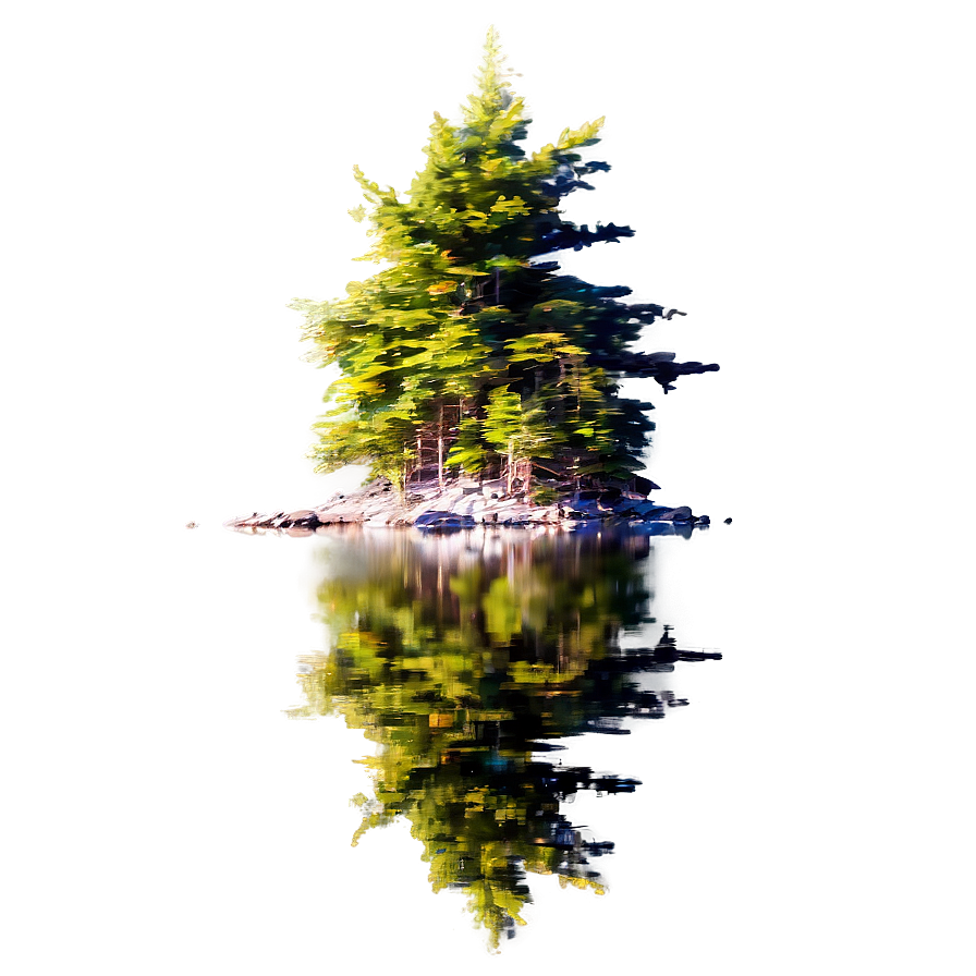 Spruce Tree Reflection In Lake Png 73 PNG image