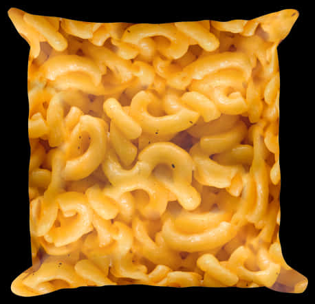 Square Macaroniand Cheese Pillow PNG image