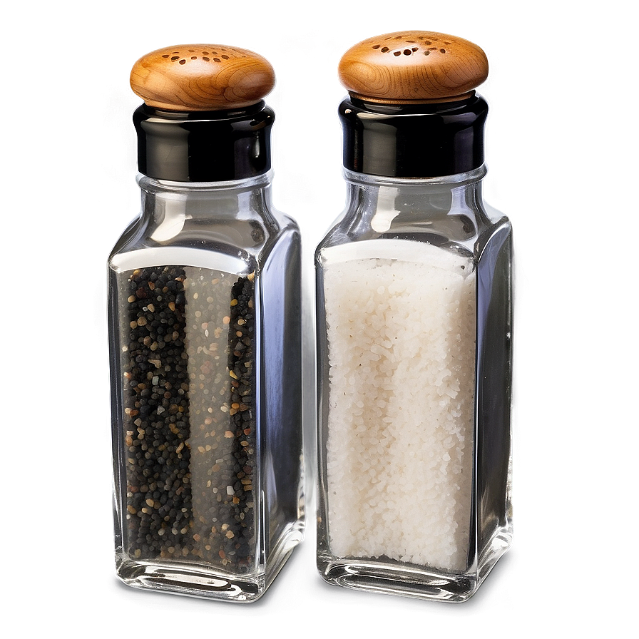 Square Salt And Pepper Bottles Png Lke PNG image