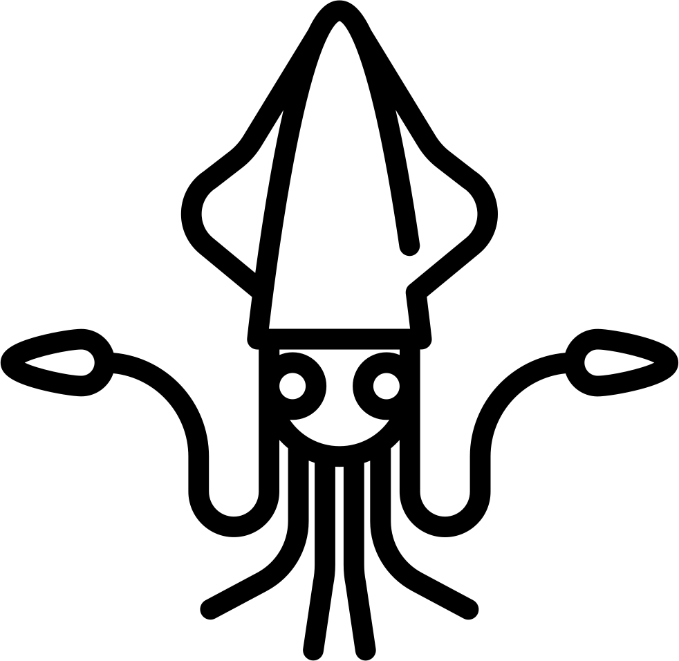 Squid Icon Outline PNG image