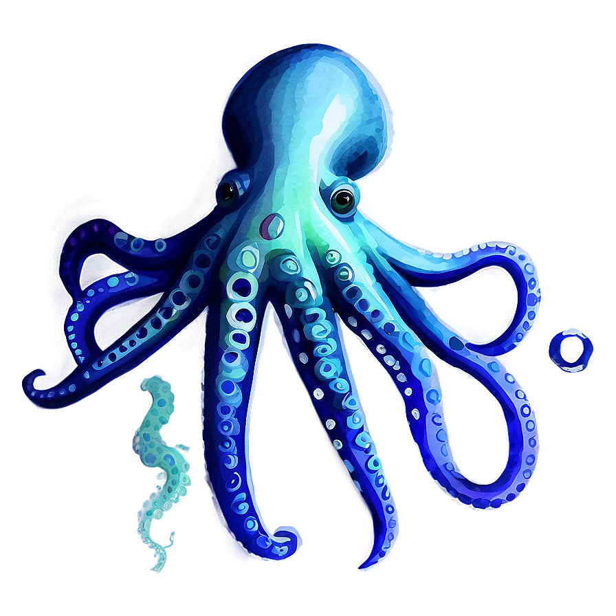 Squid In Watercolor Png 66 PNG image