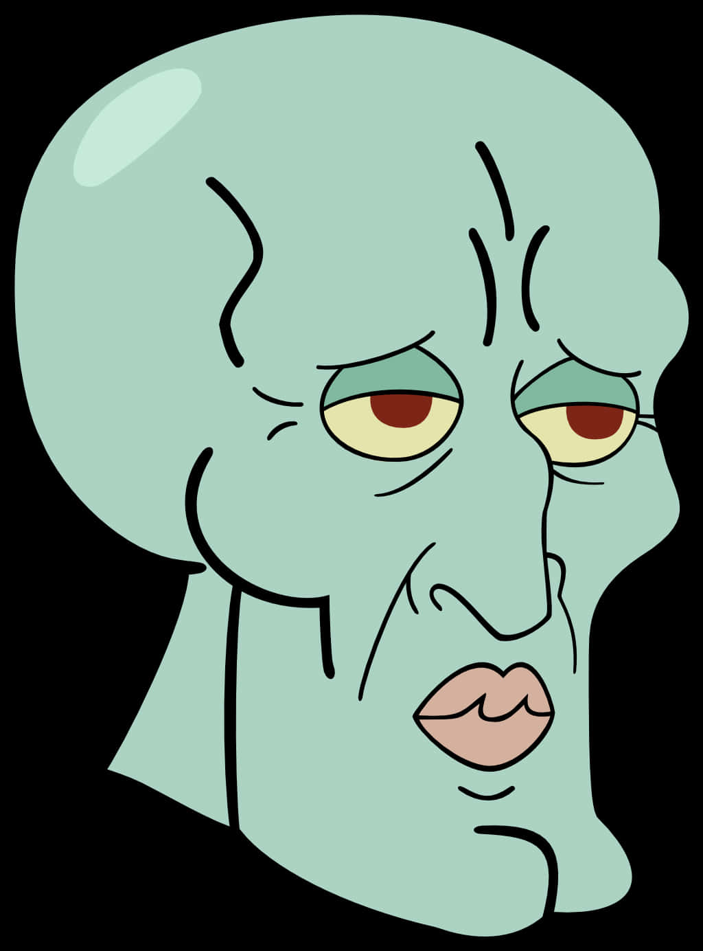 Squidward Expression Cartoon PNG image