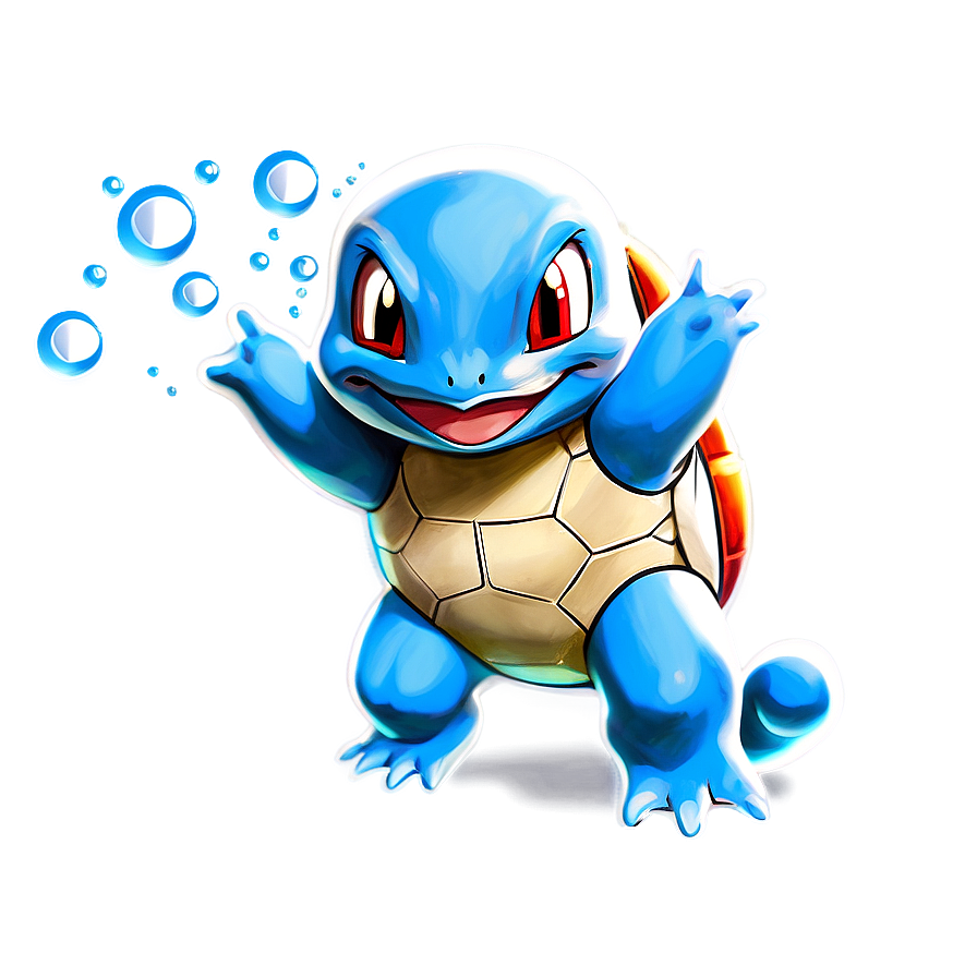 Squirtle Using Bubble Attack Png Vxs PNG image