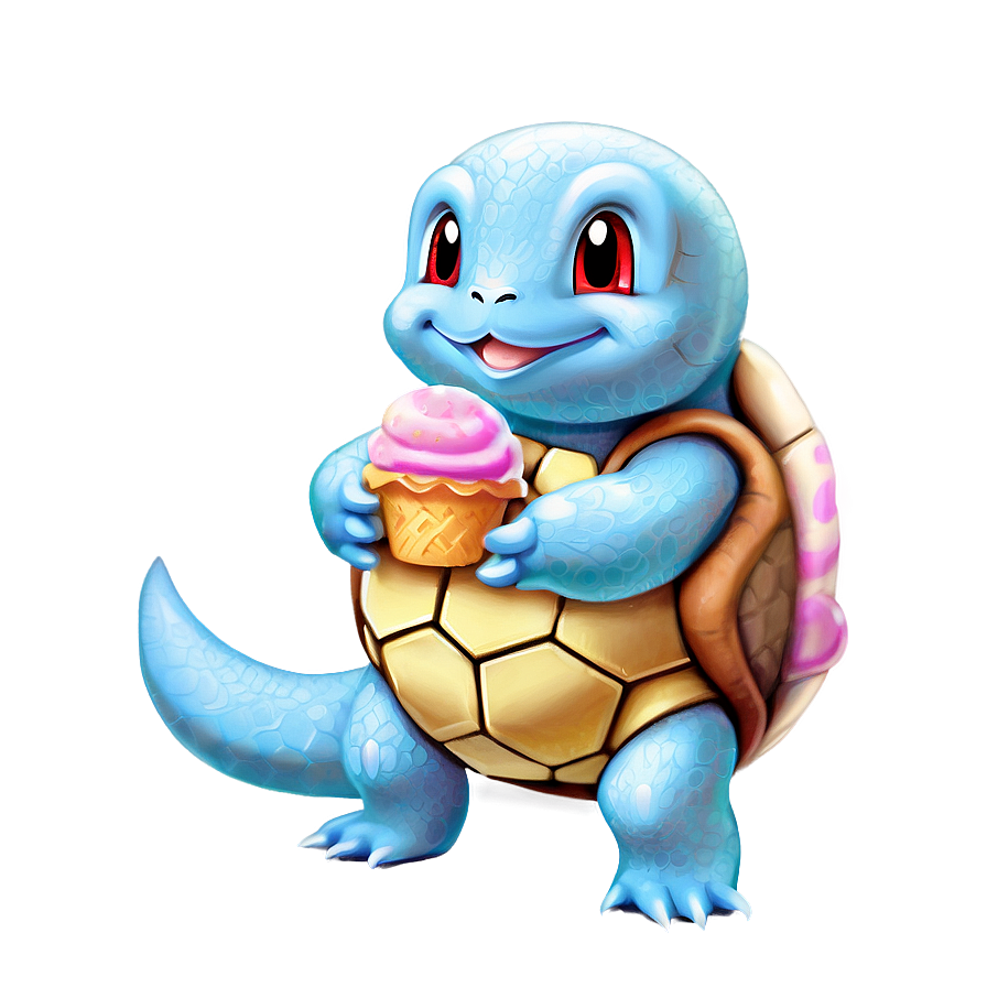 Squirtle With Ice Cream Png Ynt PNG image