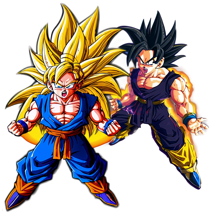 Ssj3 Goku Battle Stance Png Fxf PNG image