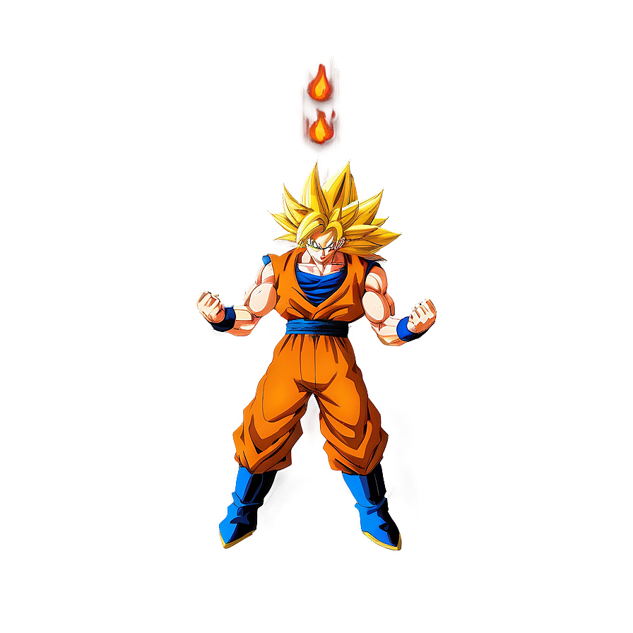 Ssj3 Goku Fiery Aura Png Bej PNG image