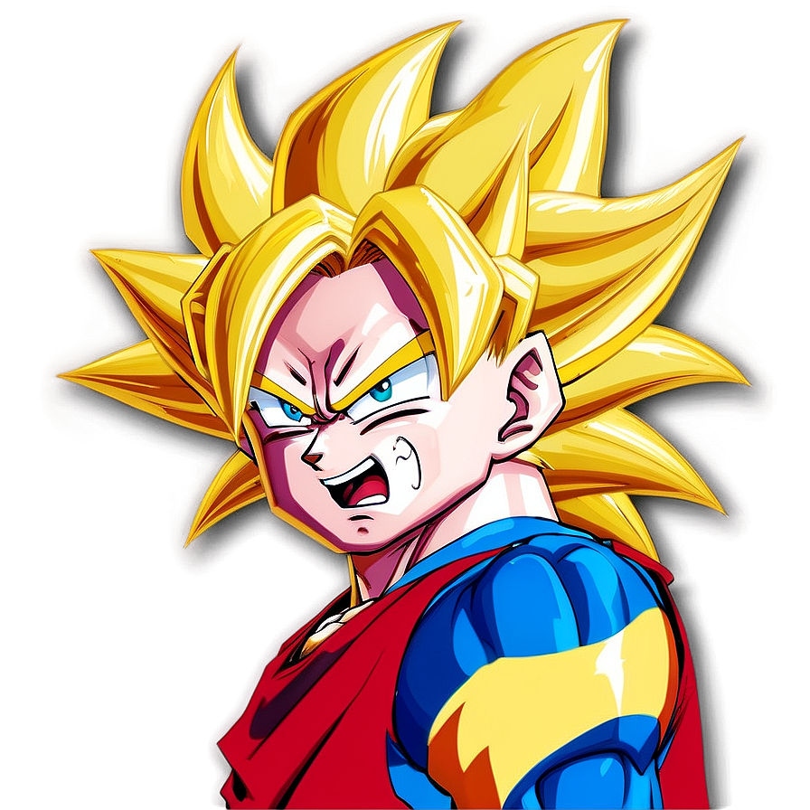 Ssj3 Goku's Intense Expression Png 06252024 PNG image