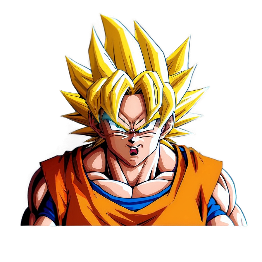 Ssj3 Goku's Intense Expression Png 98 PNG image