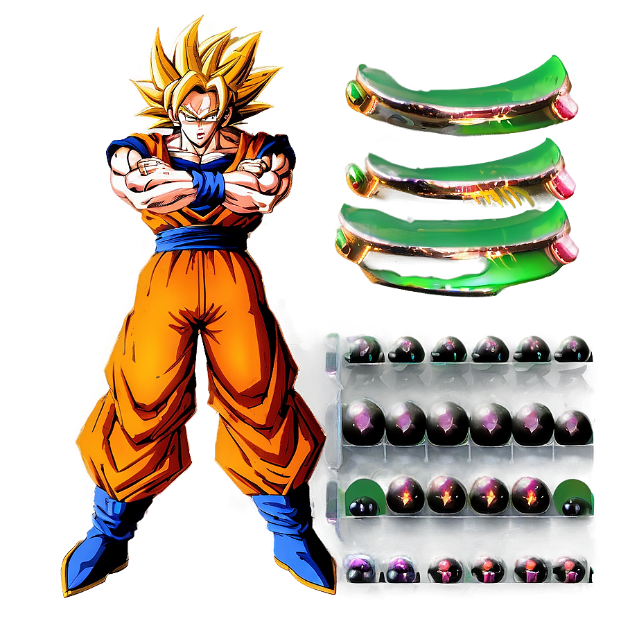 Ssj3 Goku With Dragon Balls Png 32 PNG image