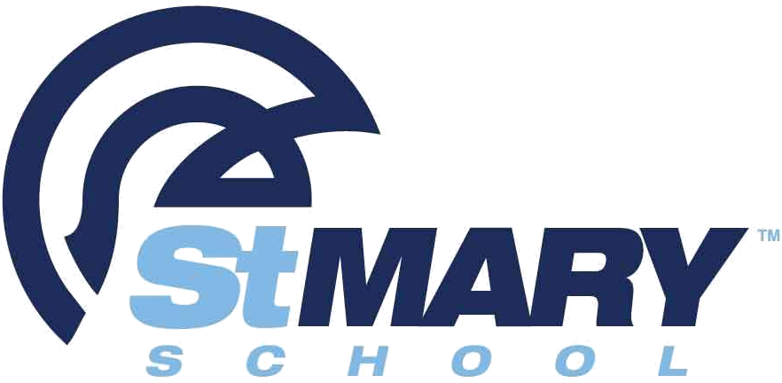 St Mary School Logo_ Blue Gray PNG image