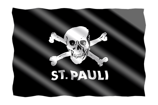 St Pauli Skull Flag Football Fandom PNG image