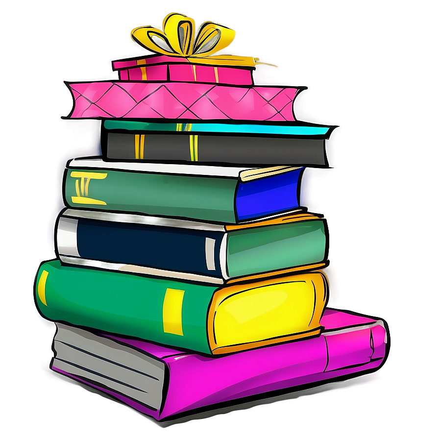 Stack Of Books As Presents Png 1 PNG image